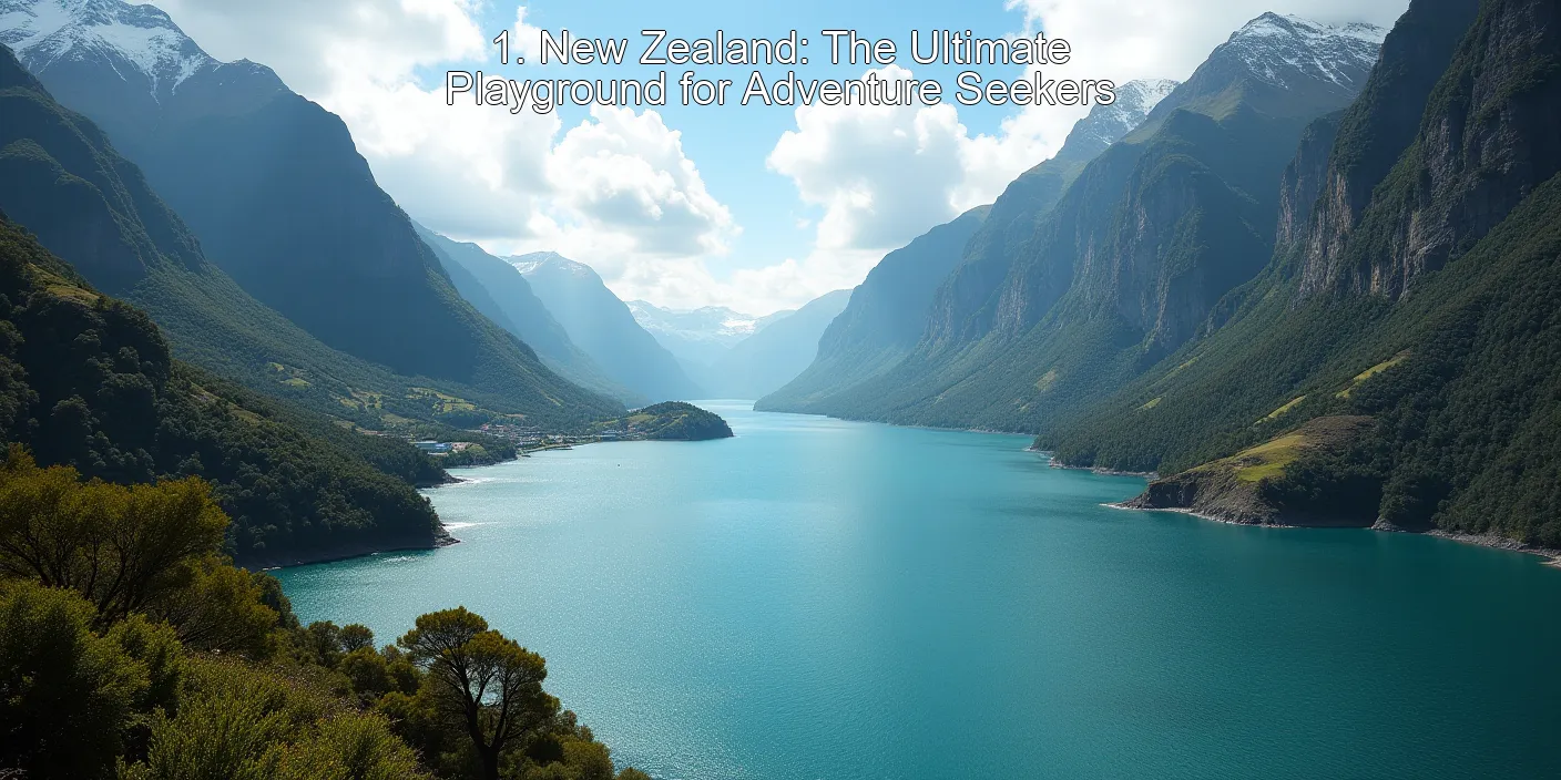 1. New Zealand: The Ultimate Playground for Adventure Seekers